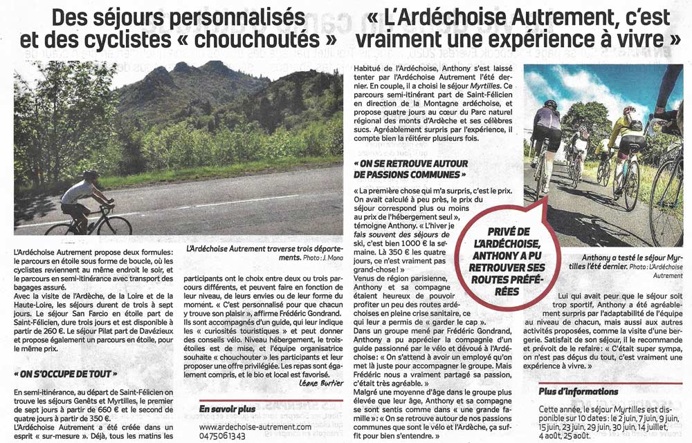 Article de presse du 12 mai 2021