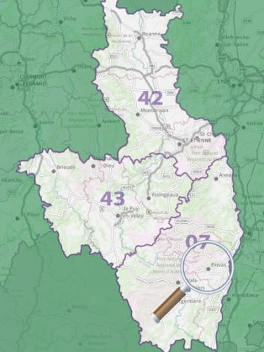carte de localisation - séjour vélo Castagnades