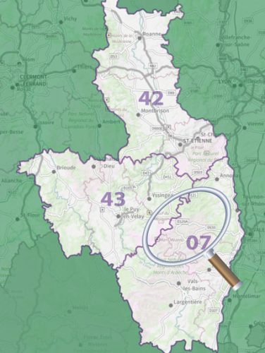 carte de localisation - séjour vélo Myrtilles